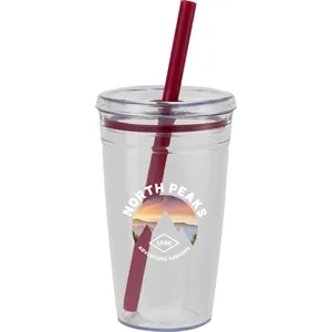 Anna Recycled Acrylic Tumbler w/ Straw 15oz