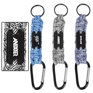 Carabiner Box Knot Braided Key Chain with Keyring