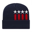 Stars & Stripes Knit Cap with Cuff | https://www.bestnamebadges.com