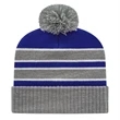 Double Stripe Knit Cap with Ribbed Cuff | https://www.bestnamebadges.com