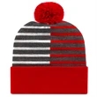 Half Color Knit Cap with Cuff | https://www.bestnamebadges.com