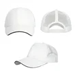 5 Panel Structured Mesh Trucker Cap W/ Sandwich Visor | https://www.bestnamebadges.com