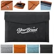 A4 PU Leather Business Magnetic Lock File Bag | https://www.bestnamebadges.com
