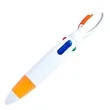 Retractable Ballpoint Multicolor Pens with Buckle Keychain | https://www.bestnamebadges.com