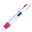 Retractable Ballpoint Multicolor Pens with Buckle Keychain | https://www.bestnamebadges.com