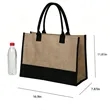Jute Burlap Tote Bag | https://www.bestnamebadges.com