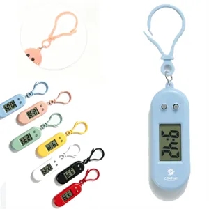 Portable Mini Digital Keychain Clock Timer with Clip
