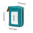RFID Blocking Zipper Card Holder Wallet with ID Window | https://www.bestnamebadges.com
