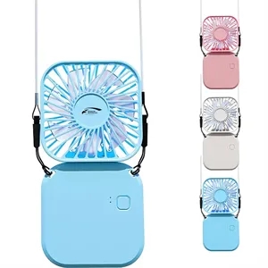 Portable USB Rechargeable Folding Mini Desk Fan with Mirror