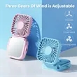 Portable USB Rechargeable Folding Mini Desk Fan with Mirror | https://www.bestnamebadges.com