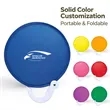Custom Foldable Flying Disc Hand Fan Promotional Giveaway | https://www.bestnamebadges.com