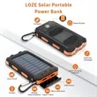 Solar Power Bank with Dual Flashlight for Camping Emergency | https://www.bestnamebadges.com