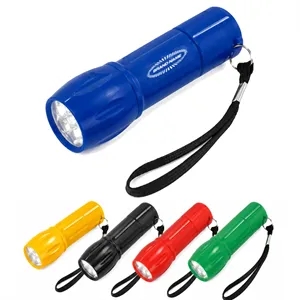 Compact Mini LED Plastic Flashlight With Wrist Strap