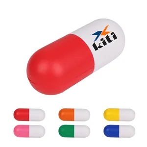 Soft PU Foam Capsule Stress Ball Anxiety Relieve Toy