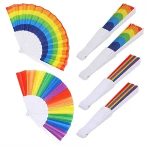 Rainbow Folding Fan
