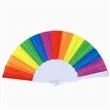 Rainbow Folding Fan | https://www.bestnamebadges.com
