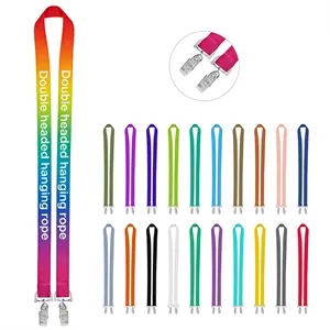 3/4" Full Color Double Ended Polyester Lanyard