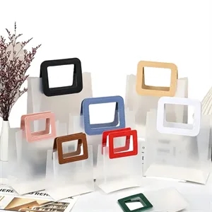 PP Tote Color Handle Transparent Bag