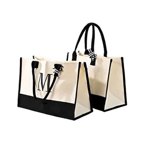 Jute Patchwork Tote Bag