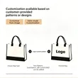 Jute Patchwork Tote Bag | https://www.bestnamebadges.com