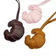 Croissant Keychain Leather Pendant with Lanyard | https://www.bestnamebadges.com