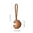Croissant Keychain Leather Pendant with Lanyard | https://www.bestnamebadges.com