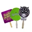 Round Paper Hand Fan with Wooden Handle for Promotion | https://www.bestnamebadges.com