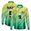 Custom Sublimated Collared V-Neck Long Sleeve Soccer Jersey | https://www.bestnamebadges.com