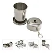2 Oz Stainless Steel Collapsible Shot Cup | https://www.bestnamebadges.com
