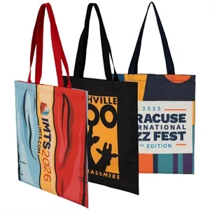 6 Oz. Sublimated Poly Canvas Convention Tote Bag (14" x 16")