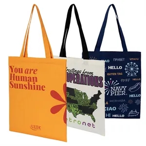 8 Oz. Sublimated Poly Canvas Full Color Tote Bag (14" x 16")