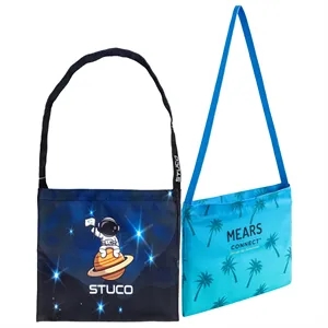 12 Oz. Sublimated Sturdy Poly Canvas Tote Bag (14" x 12")