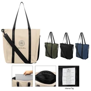 Hudson rPET Leatherette Computer Tote Bag