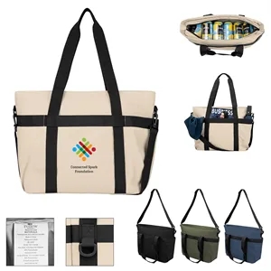 Hudson rPET 36 Can Cooler Tote Bag | https://www.bestnamebadges.com