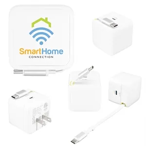 35W ETL Listed A/C Adapter With Retractable Cable