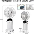 Foldable 3 in 1 Rechargeable Handheld Desk Fan | https://www.bestnamebadges.com