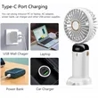 Foldable 3 in 1 Rechargeable Handheld Desk Fan | https://www.bestnamebadges.com