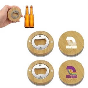 Bamboo Bottle Opener Magnet