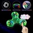 Custom Clear LED Light Fidget Spinner Toys | https://www.bestnamebadges.com