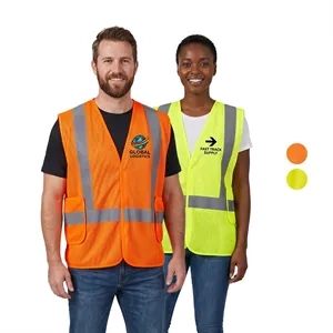 Class 2 Adjustable Breakaway Hi Vis Mesh Safety Vest