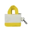 Mini Two Tone Canvas Tote Bag Keychain Coin Purse W/ Zipper | https://www.bestnamebadges.com