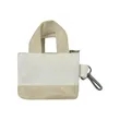 Mini Two Tone Canvas Tote Bag Keychain Coin Purse W/ Zipper | https://www.bestnamebadges.com