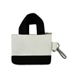 Mini Two Tone Canvas Tote Bag Keychain Coin Purse W/ Zipper | https://www.bestnamebadges.com