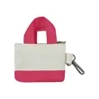 Mini Two Tone Canvas Tote Bag Keychain Coin Purse W/ Zipper | https://www.bestnamebadges.com