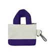 Mini Two Tone Canvas Tote Bag Keychain Coin Purse W/ Zipper | https://www.bestnamebadges.com