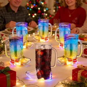 17oz LED Glowing Boot Beer Cup with Handle