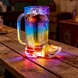 17oz LED Glowing Boot Beer Cup with Handle | https://www.bestnamebadges.com