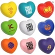 Heart Shaped Stress Reliever with Custom Logo | https://www.bestnamebadges.com