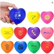 Heart Shaped Stress Reliever with Custom Logo | https://www.bestnamebadges.com