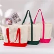 Two Tone Large Capacity Eco Friendly Canvas Tote Bag | https://www.bestnamebadges.com